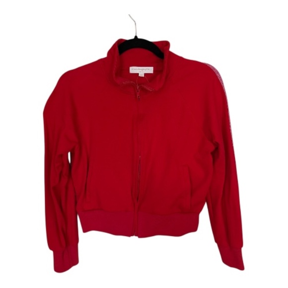 Spiritual Gangster “LOVED” Red & Pink Zip Up Track Jacket - Picture 2 of 4